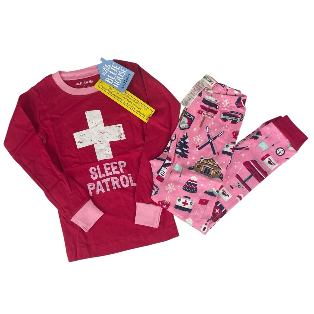 Little Blue House Kids Ski Holiday Sleep Patrol 2 Piece Pajama Set Pink Size 6